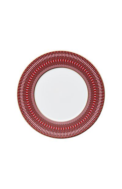 Набор из 2-х обеденных тарелок "Аркадия", красный, фарфор, Baccarat