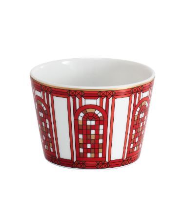 Боул  "Аркадия", красный, фарфор, Baccarat