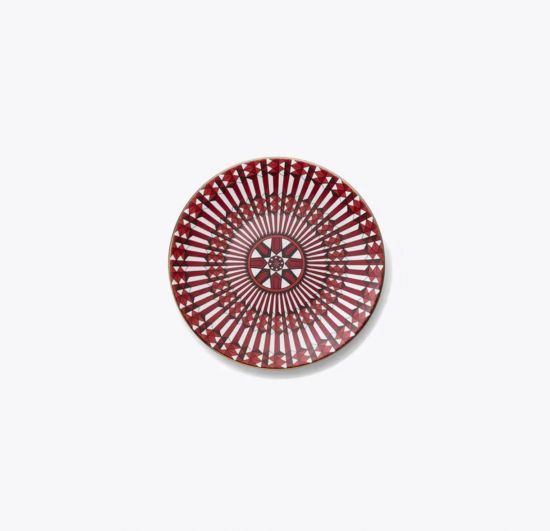 Хлебная тарелка "Аркадия", красный, фарфор, Baccarat